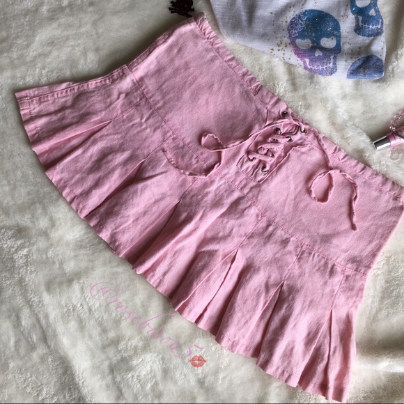 {O CASUALS} Corset Back Miniskirt w/Zipper details - Picture 8 of 8